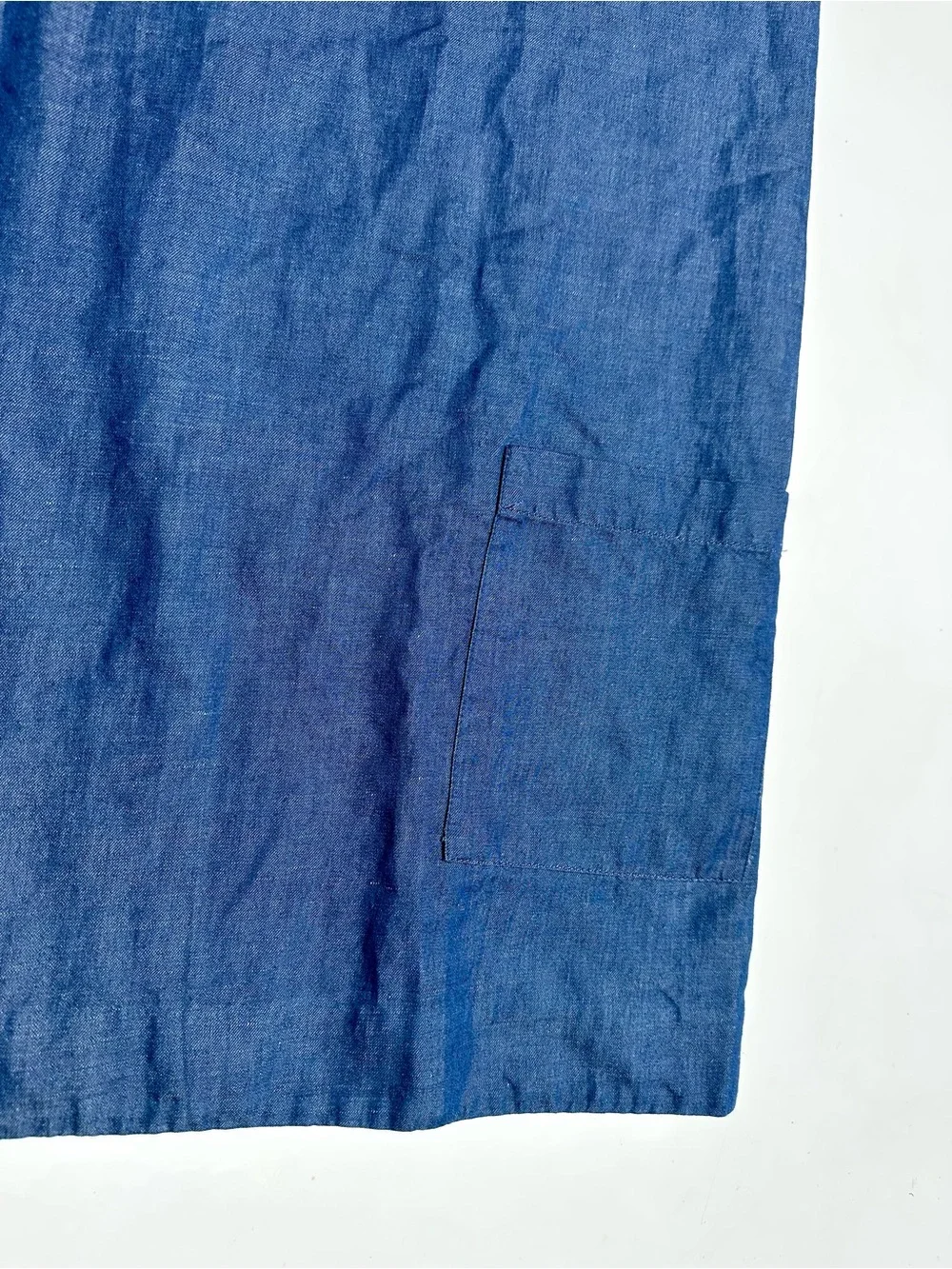 Pier Antonio Gaspari Blue Denim Midi Skirt Black Grosgrain Ribbon Waist Tie 44 8